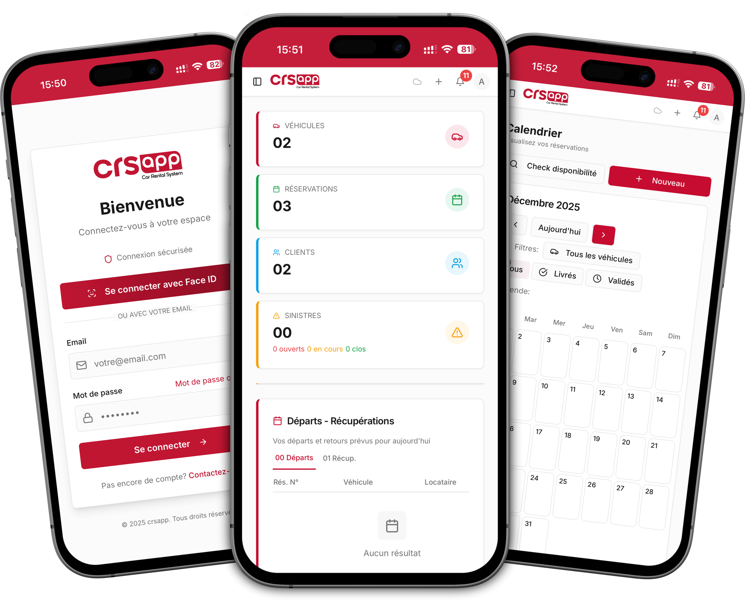interface mobile logiciel application gestion location de voitures crsapp